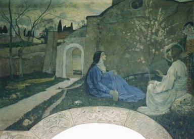 Le Christ avec Martha et Mary 1911