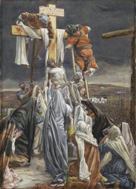 La pendiente de la ilustración cruzada por la vida de Cristo