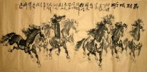 Ocho Caballos Tesoros antiguos-Pape - Pintura china