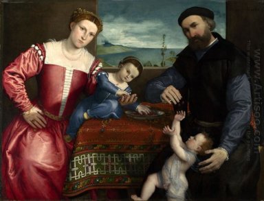 Portrait Of Giovanni Della Volta Dengan Istrinya Dan Anak 1547