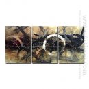 Hand-painted Abstract Oil Painting - Set of 3