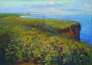 Landschaft, Meer und Blumen