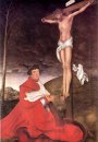 Albert Cardinal kurfursten av Mainz vid foten av The Cross 1520