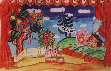 Tula Stage Design For E Zamyatin S Play The Flea 1925