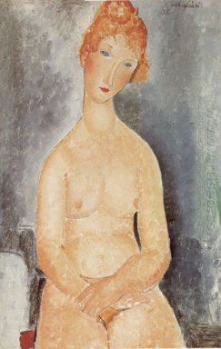 sittande naken 1918