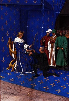 Charles V donne l\'épée de connétable Bertrand Du Guesclin 1