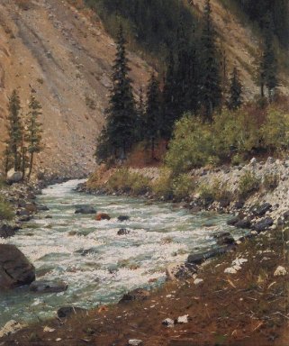 Mountain Stream In Kashmir 1875