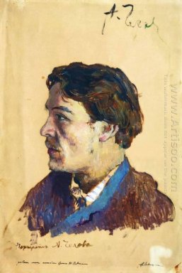 Retrato do escritor Anton Chekhov 1886