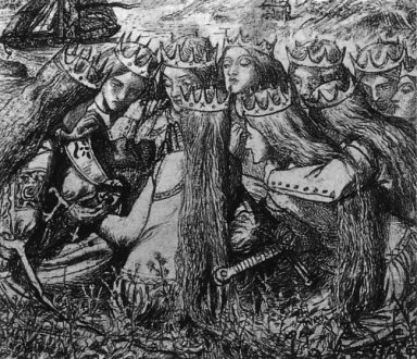 Koning Arthur en De Weeping Queens 1857