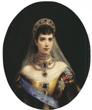 Retrato de Maria Feodorovna Dagmar de Dinamarca