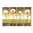 Hand-painted Abstract Oil Painting - Set of 4