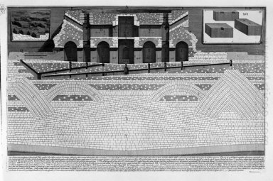 Il romano Antichità T 4 Piatto Viii Spaccato Vista Del Mausole