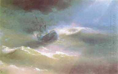 Le Mary pris dans une tempête 1892