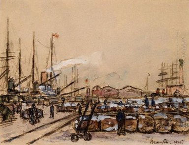 Banchina A Le Havre 1905