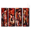 Tangan Oil Painting Painted Orang - Set 4