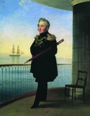 Portret van Vice-Admiraal M P Lazarev 1839