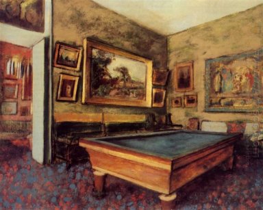 la sala de billar en Menil Hubert 1892