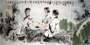 Tre flickor - kinesisk målning