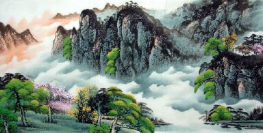 Landschap met cloud - Chinees schilderij