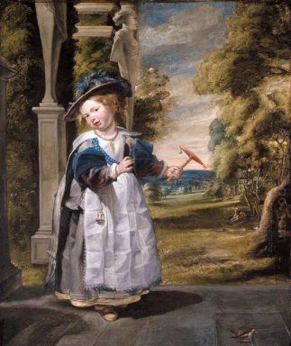 Ritratto del pittore S figlia Anna Catharina olio su tela