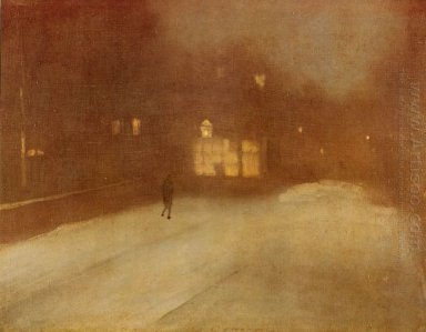 Nocturne en gris et neige d\'or en Chelsea