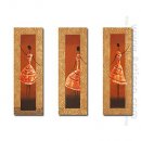 Hand-painted Abstract Oil Painting - Set of 3