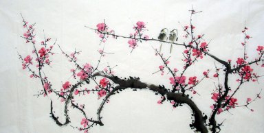 Peach Blossom&Vogels - Chinees schilderij