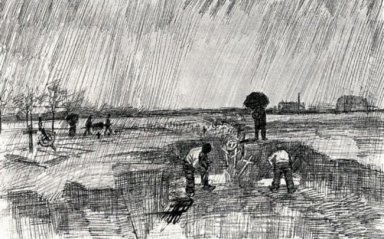 Cimetière In The Rain 1883 1