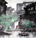 Un petit village - Peinture chinoise