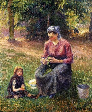 Contadina donna e bambino eragny 1893