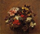 Bouquet Of Flowers Pansies 1883