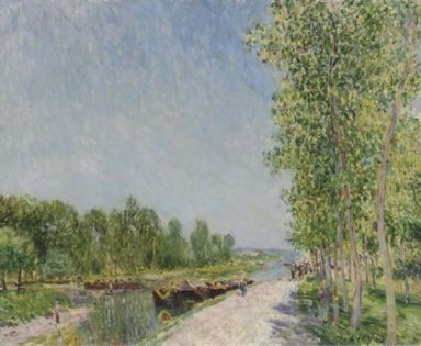 nas margens do canal Loing 1883
