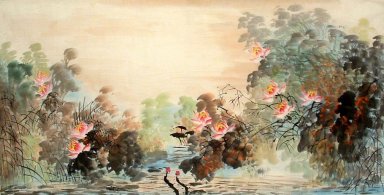 Lotus - peinture chinoise