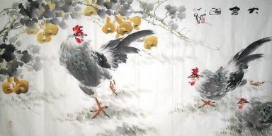 Chicken & cabaça - Pintura Chinesa