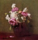 Белые пионы и розы Нарцисс 1879