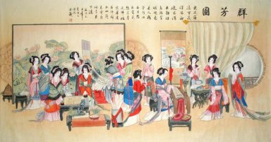 Mooie dames - Chinees schilderij