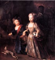 Fredrik och hans syster Wilhelmina