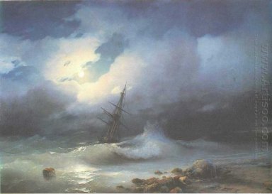 Ruwe Zee Bij Nacht 1853