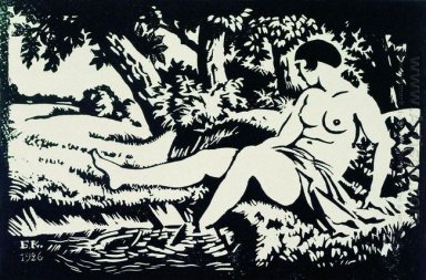 Bather Seated On The Shore 1926