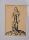 Engraving On Copper Of A Foolish Virgin