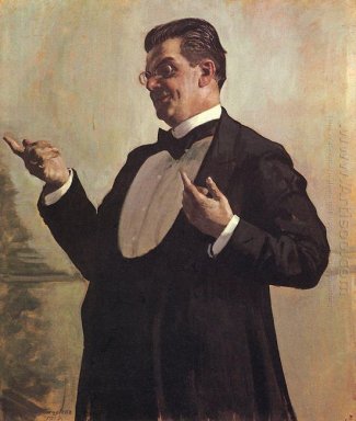 Retrato del actor ruso Vasily Luzhsky 1913