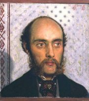 Retrato de William Michael Rossetti (1829-1919) por la luz artif