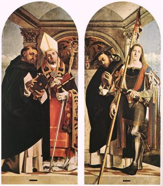 Santos Tomás de Aquino e Flaviano Santos Pedro o mártir e Vitus