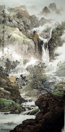 Montagna, Cascata - pittura cinese Montagna, Cascata - pittura cinese