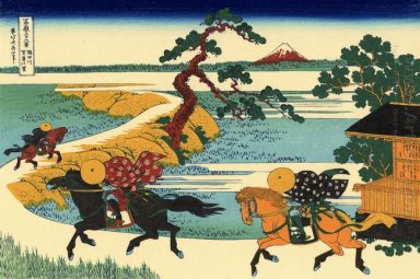 Os campos de Sekiya Pelo Rio Sumida 1831
