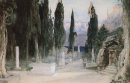 Cemetery Among The Cypress 1897
