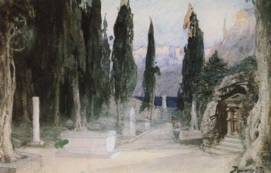 Cimetière Among The Cypress 1897