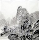 Горы и вода, дерево - китайской живописи