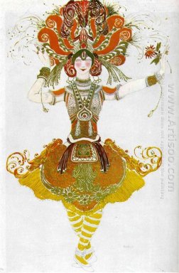 Eldfågeln kostym för Tamara Karsavina 1910