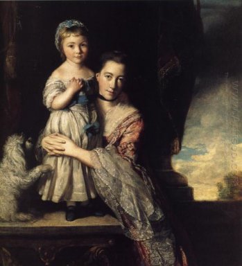 Georgiana Spencer condessa e sua filha 1761